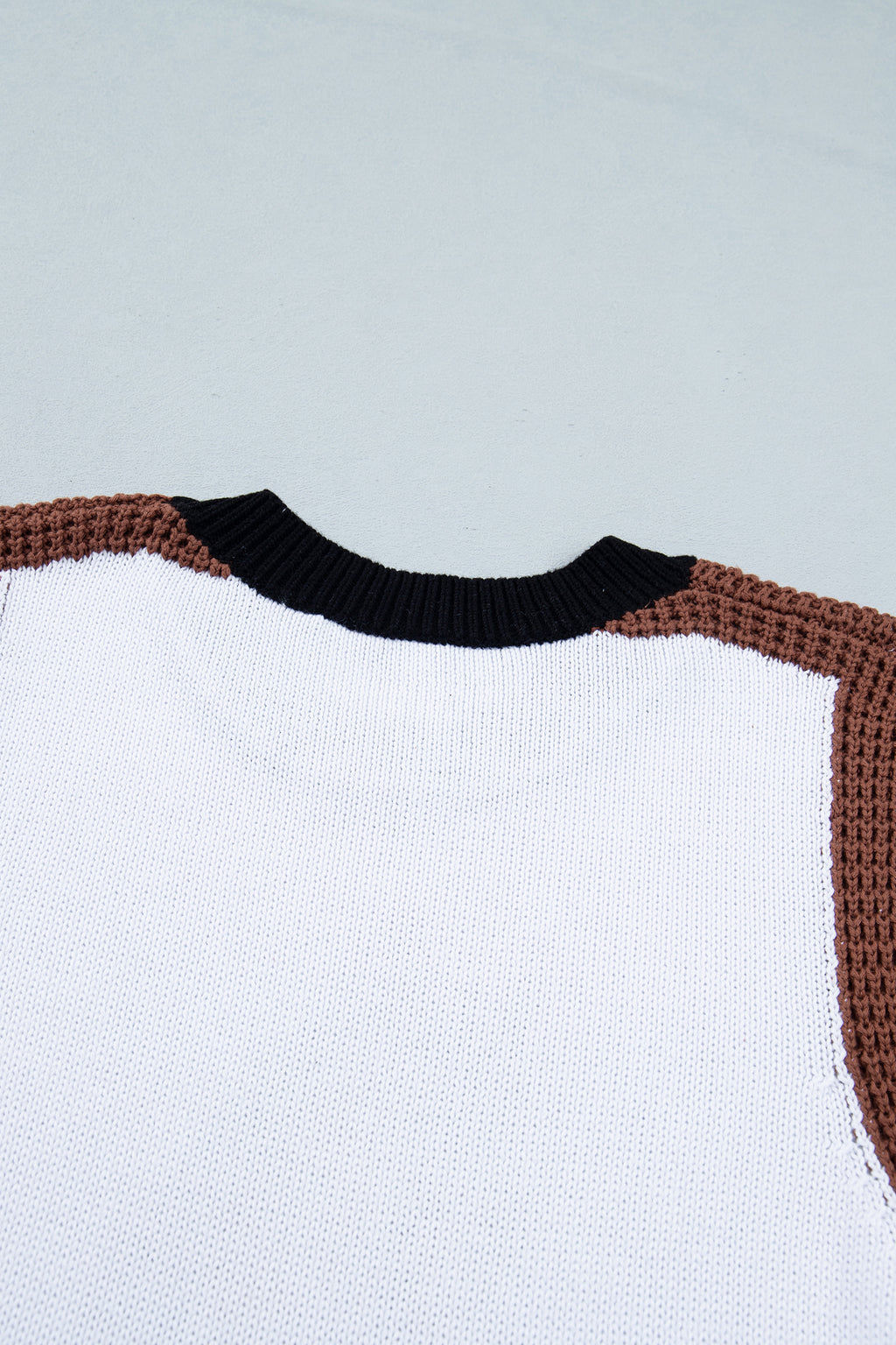 White Western Horse Head Colorblock Trim Sweater Vest