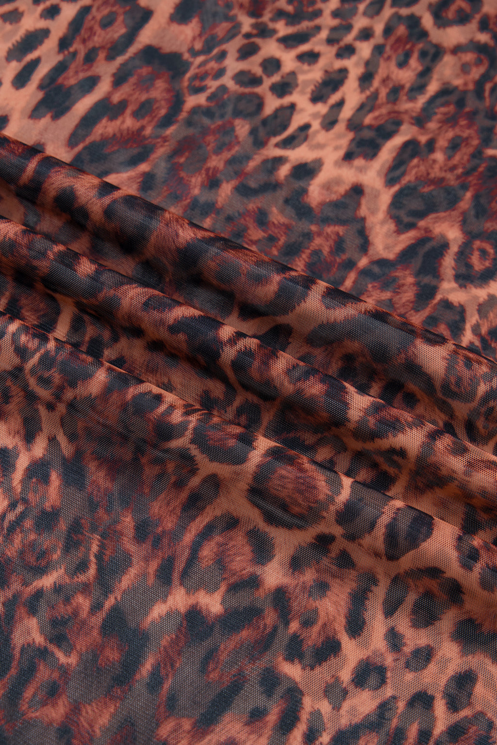 Brown Leopard Sheer Maxi Skirt