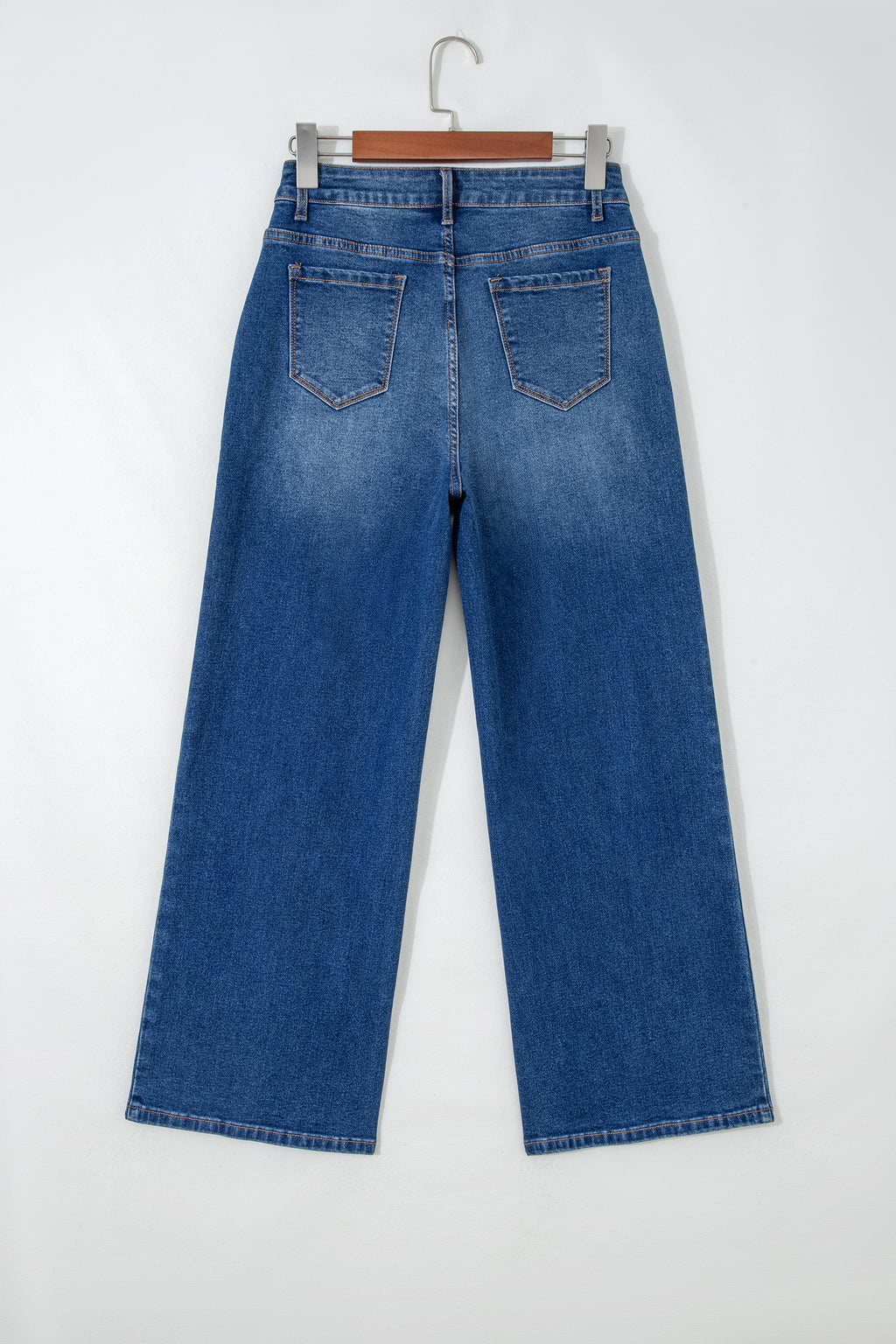 Sky Blue Tailored Seam Detail Womens Shift Jeans