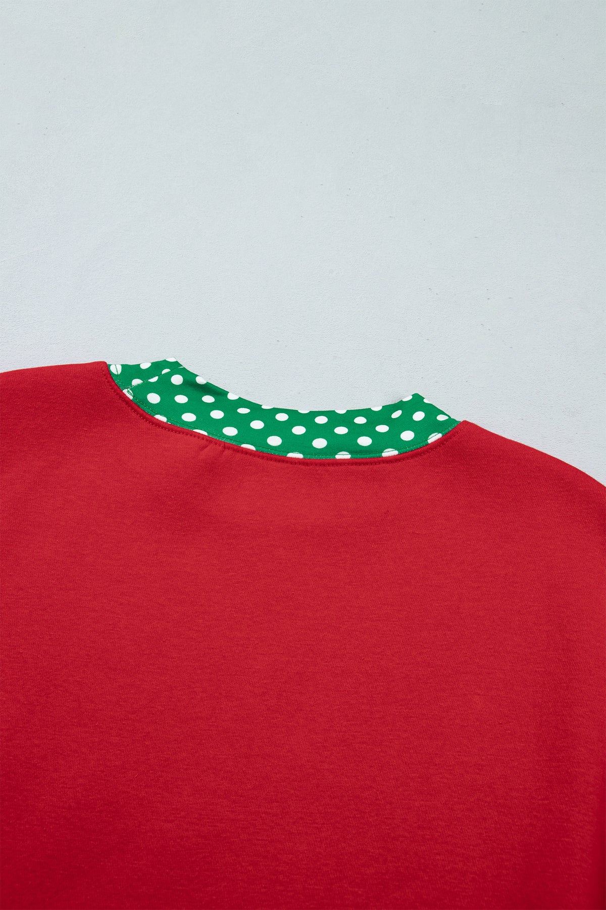 Fiery Red Gingham Trim Baggy Pullover 2pcs Short Set