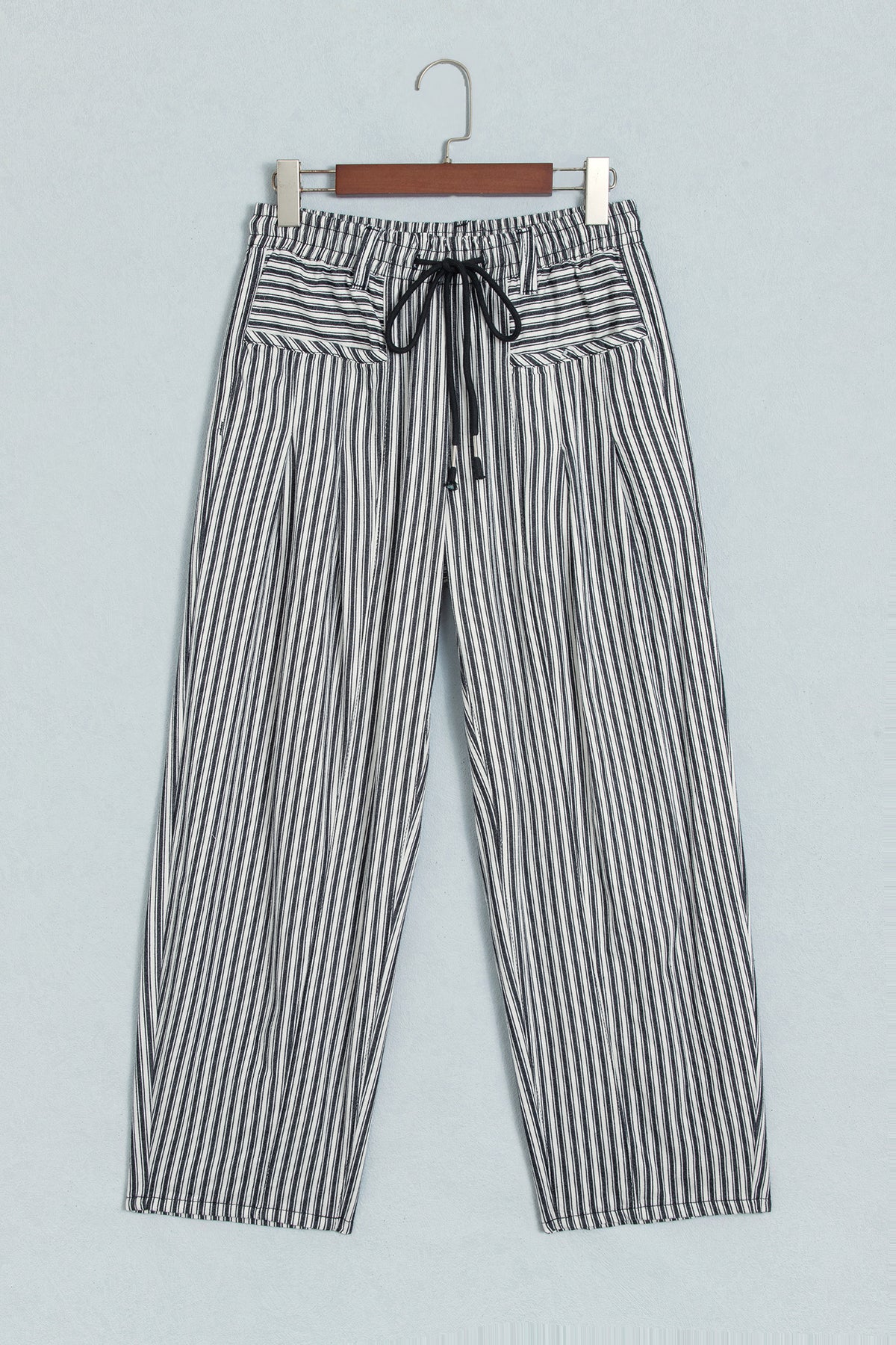 Red Stripe Drawstring Casual Loose Pants