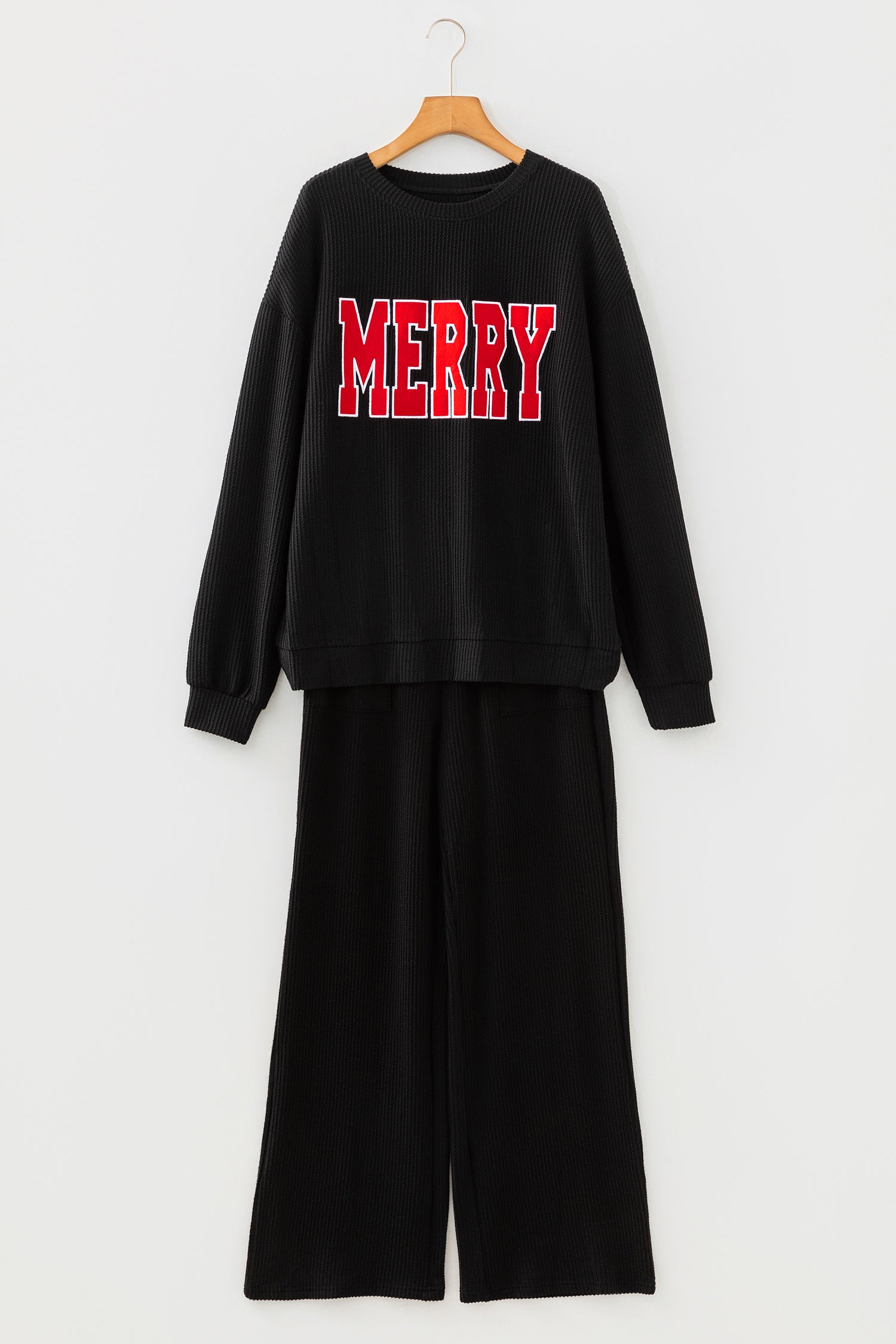Evergreen JOLLY Corded Long Sleeve Top and Pockets Pants Set
